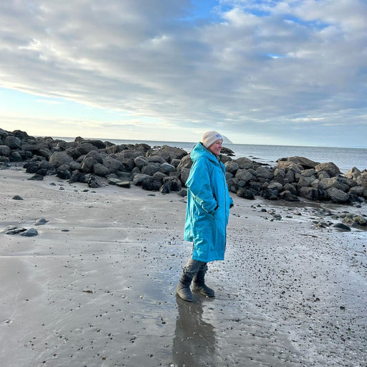 person stood on a beach
