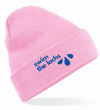 Swim the Lochs Beanie Hat | Wild Swimming Bobble Hat for Cold Water Swimmers