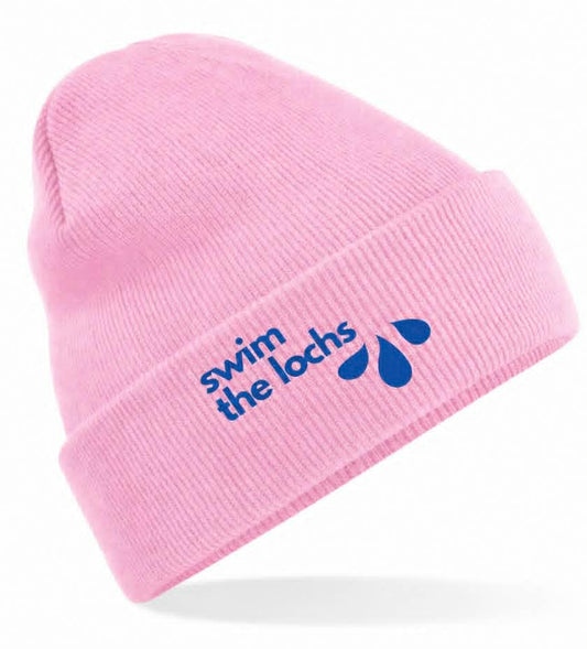 Swim the Lochs Beanie Hat | Wild Swimming Bobble Hat for Cold Water Swimmers