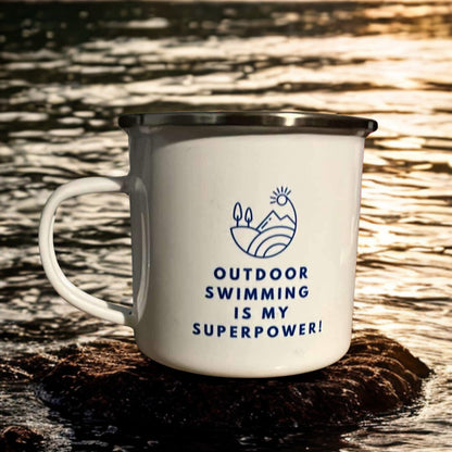 Enamel Mug - Outdoor Swimming is my SuperPower